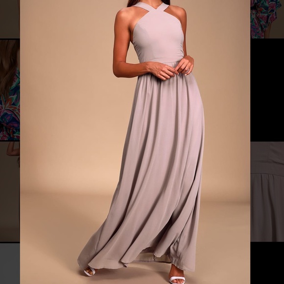 Lulus Dresses & Skirts - *NEW* Lulu’s Formal Taupe Maxi Dress
